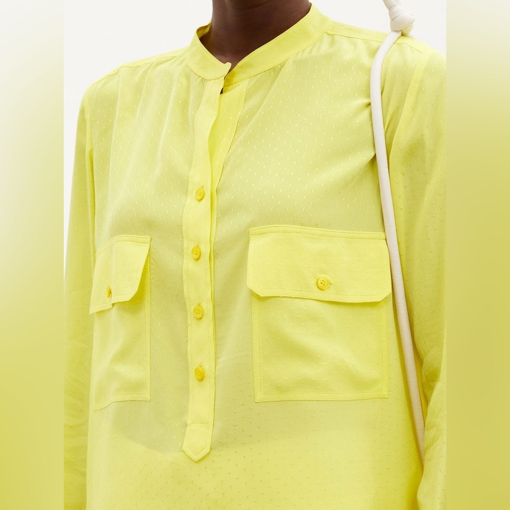 Stella McCartney Vibrant Citrus Silk Blouse